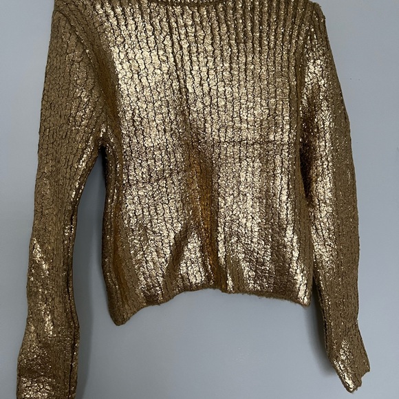 Gold Metallic Shimmering Texture and Fitted Silhouette(new without tags) - Picture 10 of 14